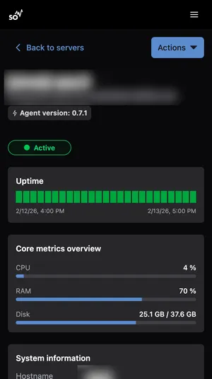 Mobile-friendly dashboard
