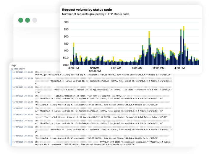 Metrics and logs illustration Metrics and logs illustration